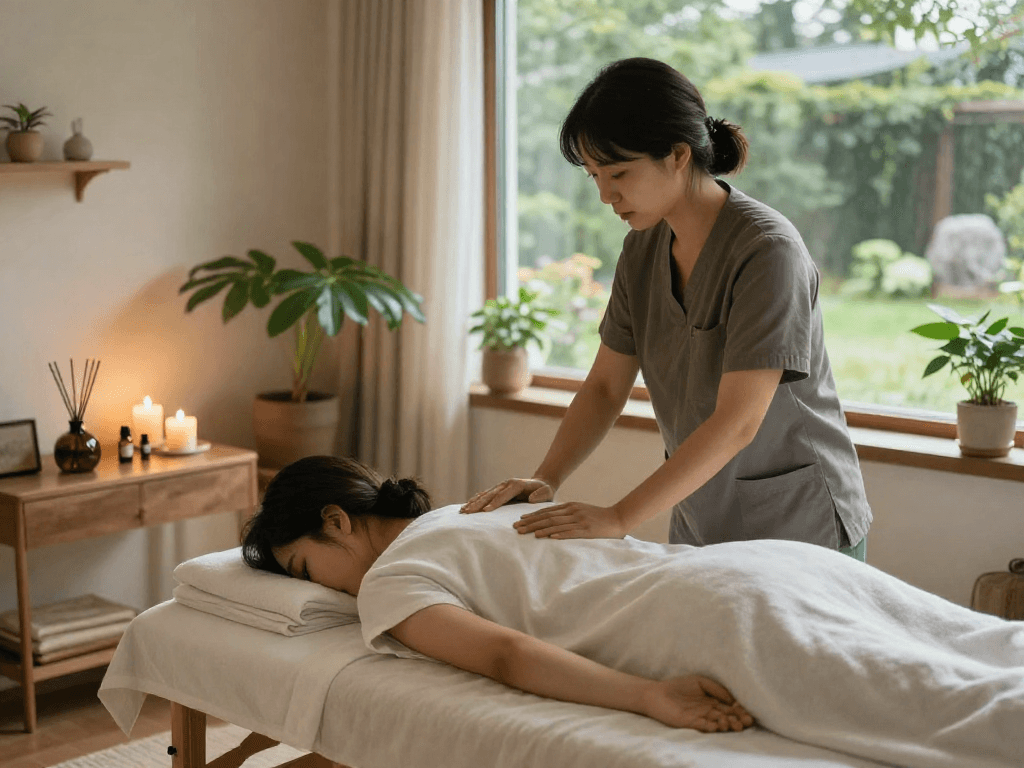 Experience premium 성북구출장안마 service in a tranquil home environment.