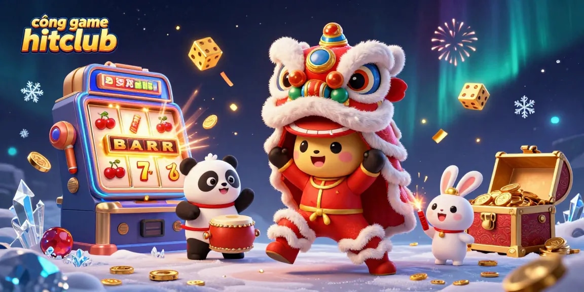 Experience the excitement of cổng game hitclub with vibrant 3D scenes featuring dynamic casino elements.