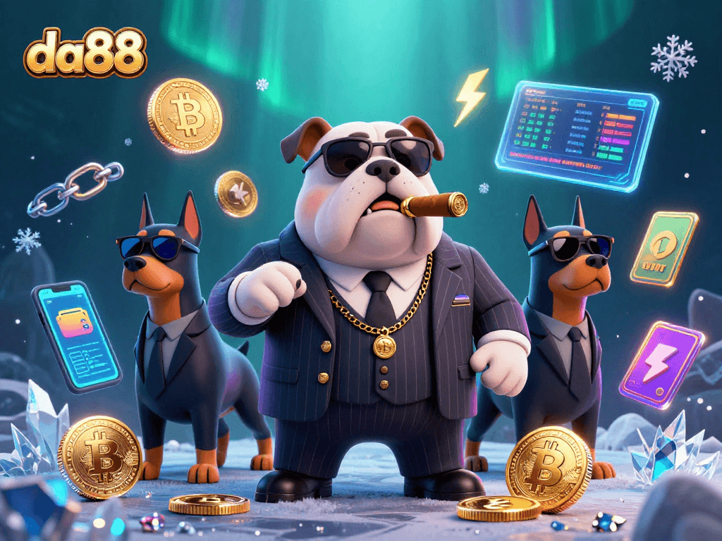 Engage with da88's immersive gaming experience featuring dynamic crypto elements and vibrant characters.