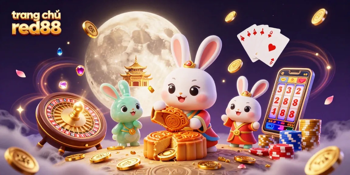 Experience the excitement of trang chủ red88 with vibrant casino scenes featuring dynamic characters and gaming elements.