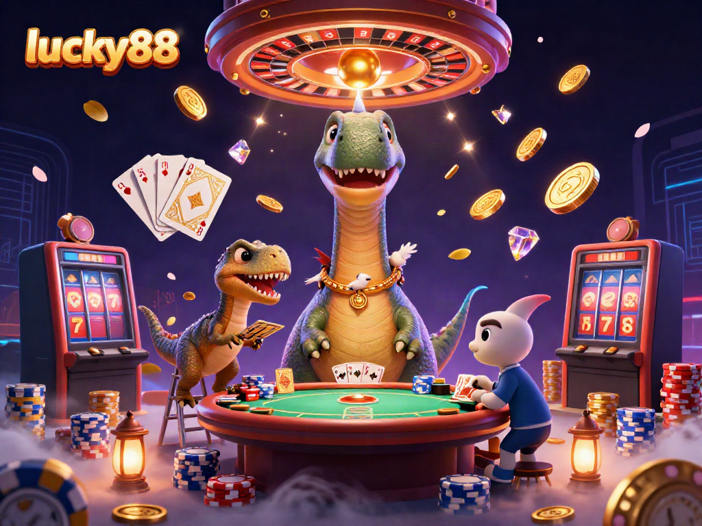 Experience thrilling gameplay at lucky88 with vibrant casino elements and dynamic characters.