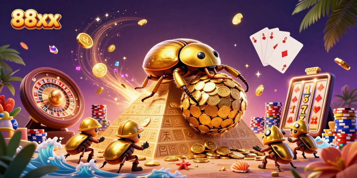 Experience thrilling wins at 88xx with dynamic casino elements and vibrant visuals.