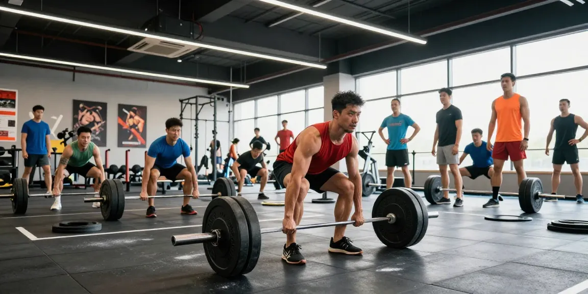 Prime Pharma Steroiden Winkel met professionele bodybuilders die hun training optimaliseren in de sportschool.