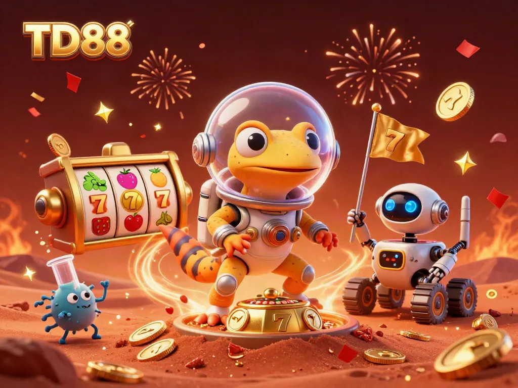 Engage with TD88 in an exciting interactive casino scene celebrating Martian adventures.