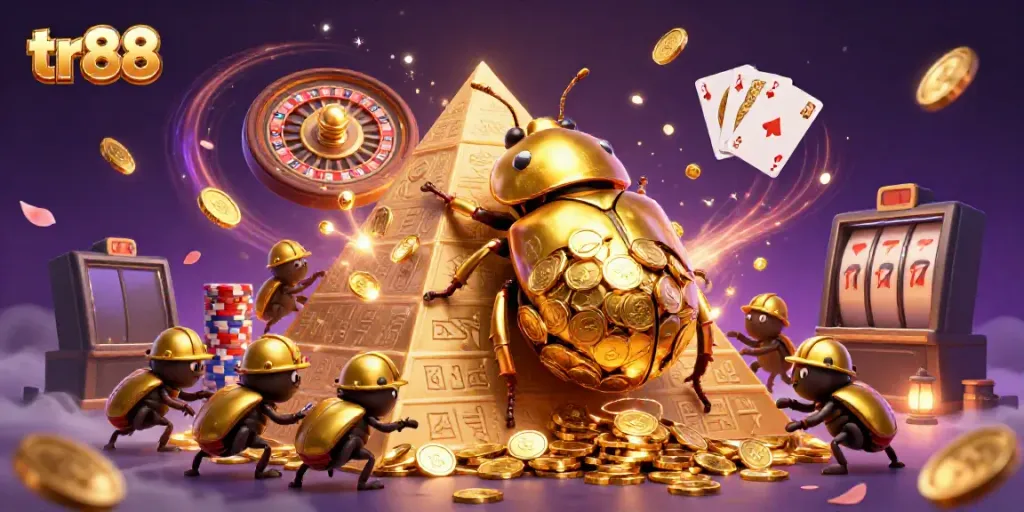 Spin the reels and win big at tr88 with vibrant casino themed illustrations showcasing engaging game elements.