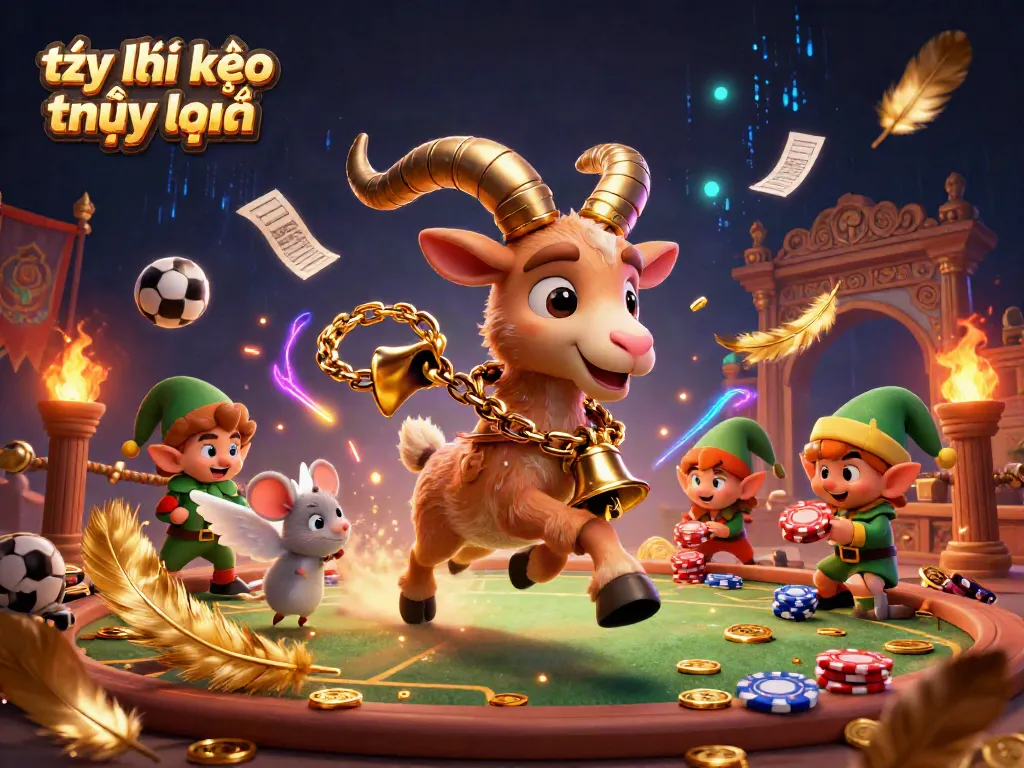 Engage in tỷ lệ kèo trực tuyến with a lively illustration of a chaotic casino scene