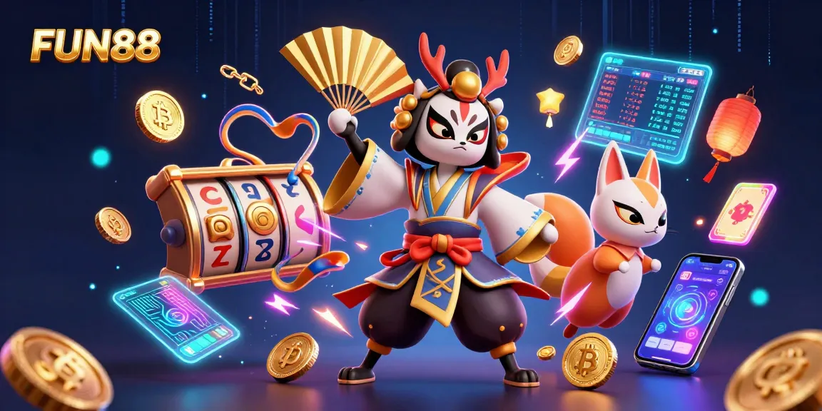 Enjoy the excitement of FUN88 as a kabuki warrior and kitsune bring vibrant action to online slots.