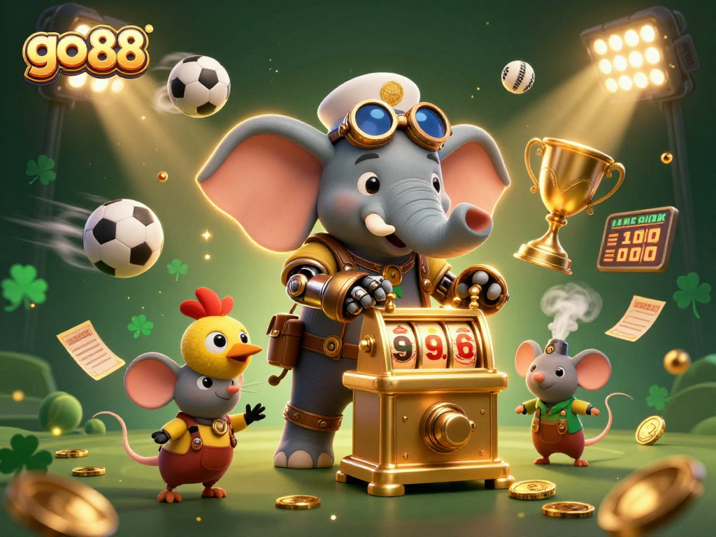 Spin the go 88 golden slot machine, featuring lively characters and dynamic elements for a thrilling experience.