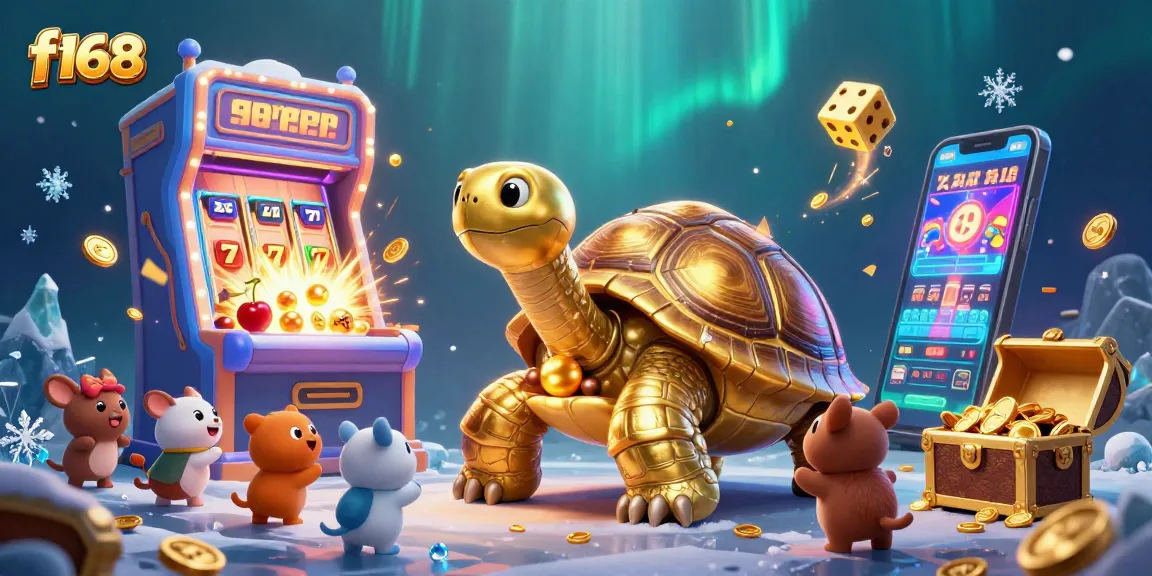 Spin the f168 slot machine for endless jackpots in this vibrant casino scene!