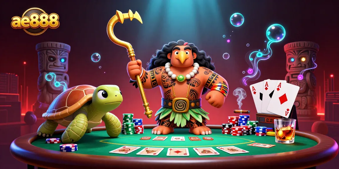 Experience exciting gameplay at ae888 with a vibrant poker scene featuring unique characters.