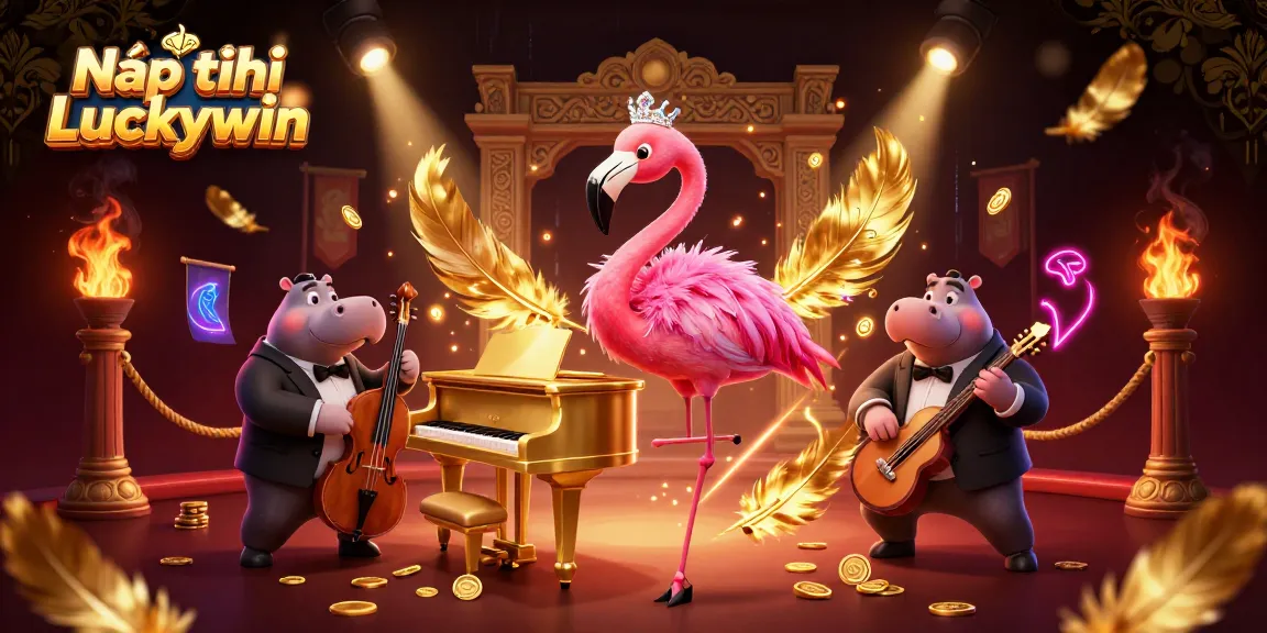 Nạp tiền Luckywin with vibrant casino scene featuring cheerful characters and immersive gaming elements.
