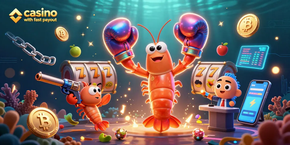 Engage with casino with fast payout in an illustrated underwater scene with quirky sea creatures.